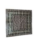 Oscar de la Renta Silk Scarf Women's Green Brown Geometric Square 35" x 35" Photo 1