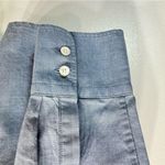 Talbots Blue Chambray Button Front Ruffle Tailored Collared Cotton Shirt Sz 10 Photo 8