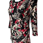 Laura Ashley  3/4 Sleeve Henley Snap Button Top, Sz S Photo 5