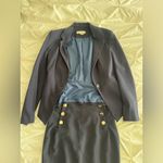 Navy Blazer and Skirt Set with Gold Buttons Blue Size 2 Photo 1