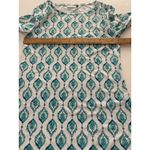 Cabana Life Tunic Dress Size S White Turquoise Beach Resort Shift Midi Beach Vac Photo 6