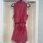 Joie  Toinette‎ Belted Linen Pink Chambray Sleeveless Romper - Medium Photo 5
