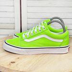 Vans  Old Skool Neon Green Canvas Low Top Lace Up Sneakers 6 Men 7.5 Women Unisex Photo 2