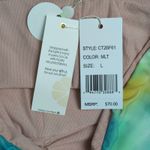 NWT Citrus Tie Dye Blue Pink Yellow Peach Ruched Waistband Swim Boy Shorts Large Photo 7