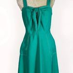 A New Day Women's Tie-Front Emerald Green Sleeveless retro Dress, sz Medium Photo 1
