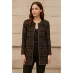 Scala Vintage Silk Beaded Jacket Black Gold Medium | Elegant Cocktail Evening We Photo 1