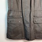 J. Jill Women’s Olive Green Faux Fur Trim Zip Vest Sleeveless Jacket Size XS Photo 3