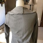 Cut loose Raw Hem Ribbed Open Front Cardigan Jacket Grey Small Lagenlook Gray Photo 12