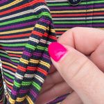 Talbots Rainbow Stripe Multicolor Cotton Mandarin Collar Blazer Jacket Size 6 Photo 5