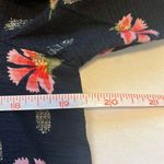 Loft 𝅺 EUC Black Pink Floral Gold Metallic Long Sleeve Blouse Sz XS Photo 5