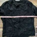 Gibson  Black 100% Linen Zip Up Blazer M Photo 2