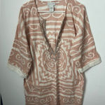 Soft Surroundings  Beaded Top, Tunic, Swim Cover Up Pink Size 1X Photo 0