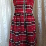 Charlotte Russe Strapless Red Tartan Plaid Dress Photo 0