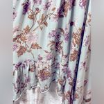 Don't Ask Why Don’t Ask Why Bohemian Blue & Brown Floral High Low Flowy Dress! Photo 4