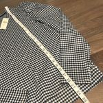 Anthropologie  Blue and White Gingham Long Sleeve Top Sz M NWT Photo 1