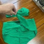 SheIn Green Strapless Bikini Set with Top and tie Bottoms. Size medium Photo 4