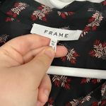 frame denim NWT $425 FRAME 100% Silk Printed Button-Front Ruffle Sleeve Shirt Dress Size XL Photo 7