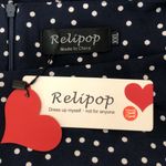 Relipop  navy Polka Dot High Waist Ruffle Wrap Tie Knot nwt XXL Photo 2