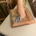 Moonstone Sterling Silver Wide Band Ring Size 7.5 Photo 2