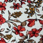 Liz Claiborne Floral T-Shirt Size L Large Coral Brown Short Sleeve Photo 4