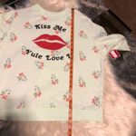 Holiday Time Christmas sweatshirt mistletoe and kisses XL Photo 7