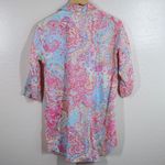Ralph Lauren Lauren Sleep Shirt Womens M Pink Paisley Button Front Night Gown Photo 3