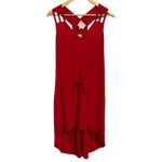 Mason 100% Silk Multi Strap Sleeveless High‎ Low V Photo 1