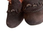 Vintage Chie Mihara Brown Leather Suede Mary Jane Heel Ruffle Trim Size EU 38 Photo 9