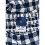 Old Navy  Blue White Gingham Smocked Sleeveless Linen Blend Sundress Womens Small Photo 6