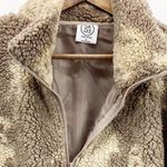 NEW Sage Collective Womens Jetsetter Cropped Teddy Jacket Dune Camo‎ Tie Dye XL Brown Photo 3