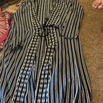 Tory Burch  navy, black & White tie front large duster Photo 2