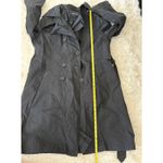 London Fog  Womens XL Black Trench Coat Double Breasted‎ Belted Classic Photo 7