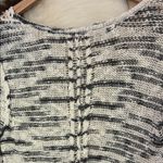 Democracy  Black and White Textured Knit Sweater Photo 7