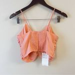 Abercrombie & Fitch  Ruched Coral Pink O Ring Cropped Tank Top Small NEW Photo 5