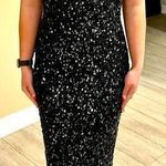 Scala Silk Black Sequin Beaded Gown Prom Formal Size Small (Can Fit Medium) Photo 0