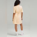 Lululemon NWT Cotton Wrap Front T-Shirt Dress Prosecco Size 4 Photo 1