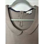 Boden Women Lila Dress 8L Gray Yellow Striped Peter Pan Collar Cap Sleeve Retro Size 8 Photo 2