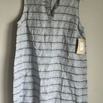 Habitat NEW  - Linen Black Striped Dress Photo 0