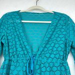 Swimsuit Cover Up Womens Blue Swimwear Wrap Tie Lightweight Beach Sz S/M Photo 2