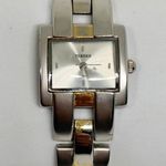Bijoux Terner Terner silver gold tone watch women 22mm quartz analog band size 6” running Photo 0