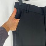 Vince Women's Satin Binding Easy Trousers Tapered Slim Leg Crepe Black Size 2 Photo 3