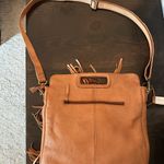 Stylish Tan Leather Fringe Shoulder Bag Photo 1