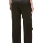Equipment Ines Black Satin Wide Leg Cargo Pocket Trouser Pants Size 10 Photo 1