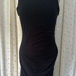 Guess Women's Little Black Bodycon Ruched Faux Wrap Mini Tank Sexy Dress XS Photo 4