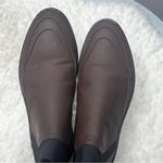 JACK  Erwin Brown Rubberized Calf Leather Ankle Chelsea Boots . Photo 5