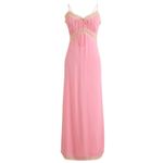 J.Crew Babydoll Pintuck Lace Trim Slip Dress Crepe de Chine Pink Satin XXS NWT Photo 3