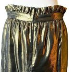 & Other Stories OTHER STORIES & LOS ANGELES ATELIER Gold Silk Mini Skirt Metallic Pockets 8 EUC Photo 6
