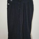 Russell Athletic Capri Pants Tie Waist Black Neutral Casual Workout Athleisure Photo 5