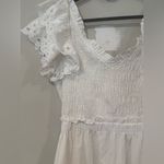 En Saison Alana Smocked White MIDI Dress Photo 4