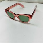 Wildfox Monroe Sunglasses Rose Pink Frame / Green Lenses NWT with Case Photo 3